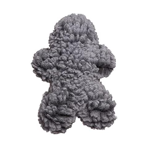 HuggleHounds Fleece Dog Toys for Aggressive Chewers & Small Dogs - Squeaky Plush Dog Toy - Soft Yet Durable Stuffed Pet Toy - Puppy Toys for All Breeds | Hugglefleece Best Chew Toy, Small Grey Man Cover