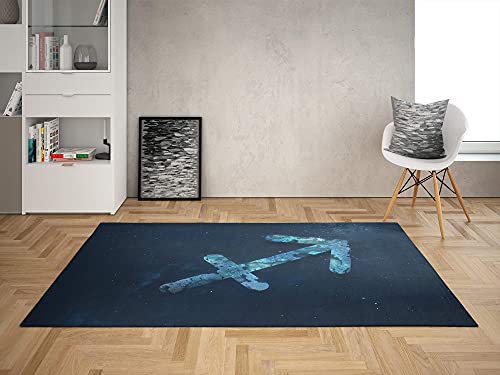 Oedim Alfombra Signo Zodíaco Sagitario para Habitaciones PVC | 95 x 133 cm | Moqueta PVC | Suelo vinílico | Decoración del Hogar | Suelo Sintasol | Suelo de Protección |