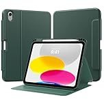 TiMOVO Case for iPad (A16) 11th Generation 11 Inch 2025, iPad 10th Generation 10.9 inch 2022 with Pencil Holder, Protective Folio Stand Cover, Multi-Angle Viewing, Midnight Green