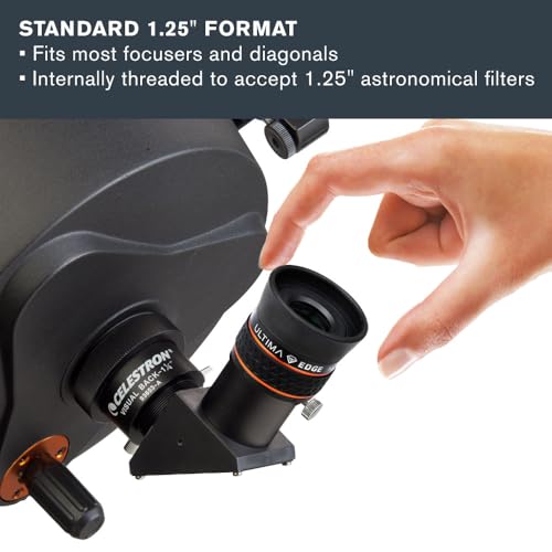 Celestron 93450 Ultima Edge 10mm Parfocal Ultra Flat Field Eyepiece Designed for 1.25" Focusers - Incredibly Crisp Views, Fully Multi-Coated Lens, Moulded Rubber Grip, Black by Celestron - Image 7