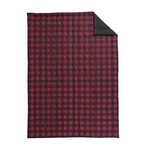 Eddie Bauer - Throw Blanket, Lightweight Reversible Bedding, Buffalo Plaid Home Decor For All Seasons (Red/Black, Throw) #TOP1