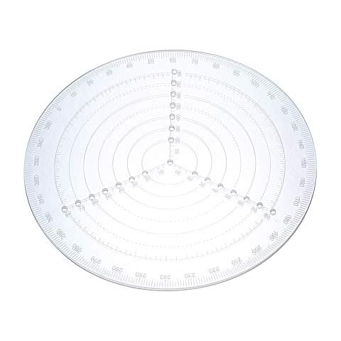 VISLONE Round Center Finder Compass Clear Acrylic Lathe Centering Tool Circle Gauge for Drawing Circles Wood Turning Lathe Work Tool Circles Diameter Cover