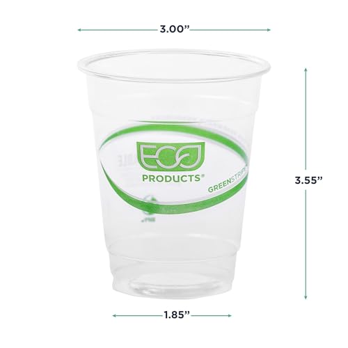 ECO PRODUCTS GreenStripe Clear Compostable 7oz PLA Plastic Cups, Case of 2000, Disposable Renewable Plant-Based Cold Cups, For Cold Drinks & Snacks, BPI Certified, ASTM Compliant. by ECO PRODUCTS - Image 3