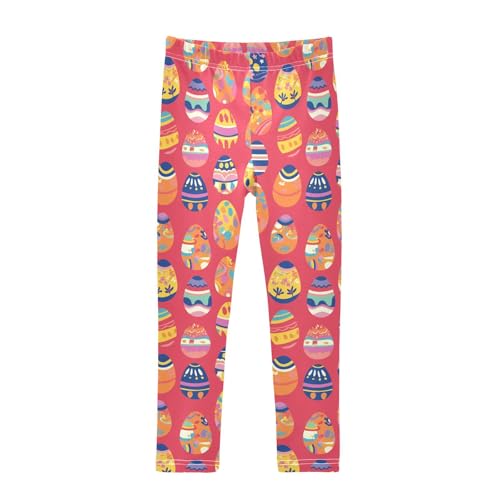 Easter Eggs Pattern Holidays Kids Girl's Athletic Leggings Casual Full Length Dance Pants Exercise
