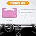 Dickno Car Steering Wheel Desk, Multipurpose Auto Steering Wheel Tray with Drink Holder, Steering Wheel Food Tray for Eating, Universal Vehicle Travel Accessories for Constant Travelers (Pink)