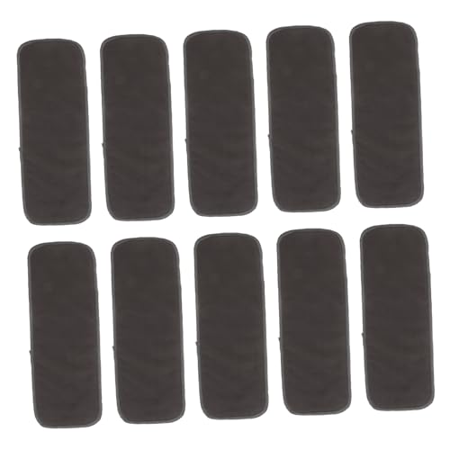 Totority 竹炭おむつパッド 10枚 再利用可能で洗えるベビーおむつインサート 新生児用高吸収パッド 自宅や旅行での使用に最適