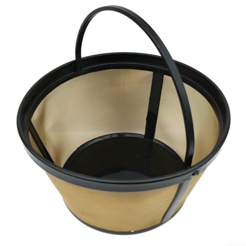 Filtro de café reutilizable de acero inoxidable para cafeteras de goteo de 12 tazas, compatible con la mayoría de los modelos de cestas estándar (filtro)