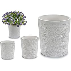 Macetas Ceramica Uy Maceta Blanco Cerámica (12,3 x 12 x 12,3 cm)