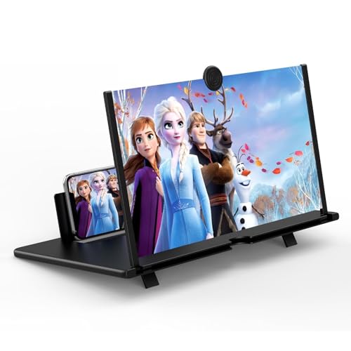 Severnier Lupa de Pantalla de teléfono 16 Pulgadas, Amplificador Pantalla movil 3D, HD Lupa para movil Plegable para Ver películas y Video para Todos Smartphone（Negro