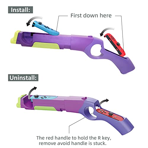Shooting Game Gun Controller Compatible With Nintendo Switch Shooter Hunting Games,Thrciflo Hand Grip Motion Controller For Joy-Con Game Gun Holder On Ns Switch Shooting Games【2023 Upgraded】 #TOP2