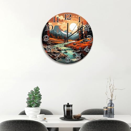 Horloge murale silencieuse moderne Banff sans tic-tac 38cm