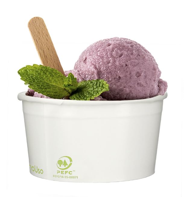 Tarrina Para Helado Tarrinas Para Helados 50 Tazas De Helado Reutilizables GLAITC Tarrinas Desechables Sostenibles Tarrina Helado
