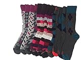 Funky Socks Mens, Set of 12, Sock size 10-13,