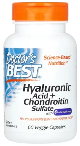 DoctorsBEST Doctor's Best - Hyaluronic Acid + Chondroitin Sulphate | with BioCell Collagen - 60 Capsules