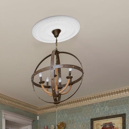 Medallón de techo blanco EXCEART para iluminar espacios comerciales modernos 6