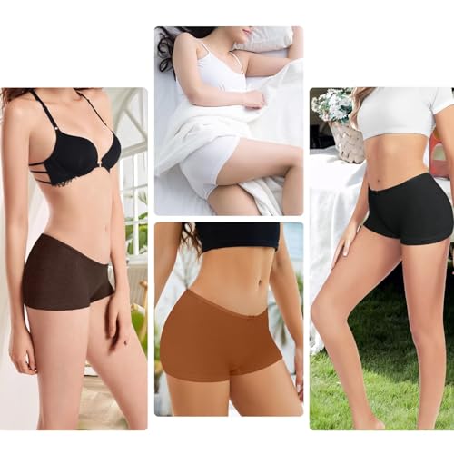 Image of Allxwek Womens Cotton Underwear Boy Shorts for Women Stretch Comfort Boxer Briefs Ladies Knot Panties 3 /6 3901
