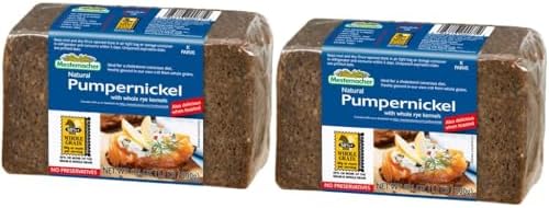 Mestemacher Whole Grain Bread (Pumpernickel, 17.6 oz, pack of 2)
