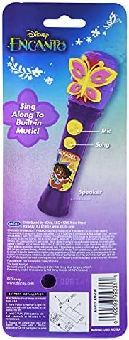 eKids Disney Encanto Toy Microphone for Kids, Built-in Music and Flashing Lights for Fans of Disney Toys for Girls