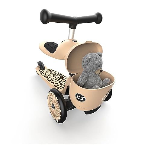 Scoot & Ride Highwaykick 1 Lifestyle 2in1 Kickboard/Scooter und Rutscher, Farbe: Leopard, f&uuml;r Kinder von 1 bis 5 Jahren, 96607, 40 cm