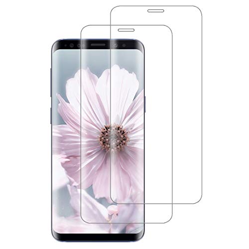 XSWO 2 Unidades Cristal Templado Galaxy S8, Protector de Pantalla para Galaxy S8, [3D Cobertura Completa] [Alta Sensibilidad] [9H Dureza] [Sin Burbujas] [Anti Huella Digital] Vidrio Templado