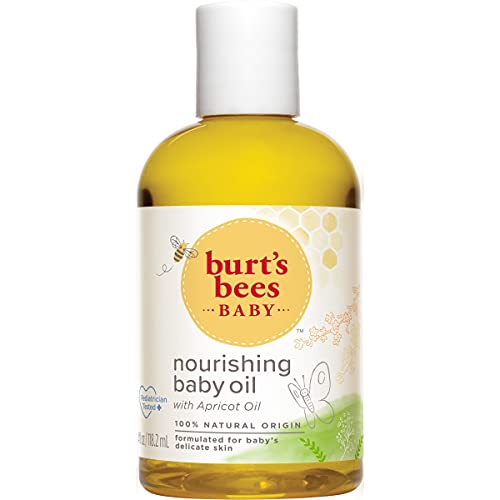 Burt's Bees Baby Nourishing Baby Oil, 100% Natural Baby Skin Care - 4 Ounce Bottle - Pack of 3