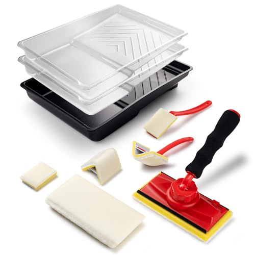Mister Rui Paint Edger Tool Kit, 9 PCS Paint Pad with Tray for Walls by Mister Rui - Used condition - US$14.78