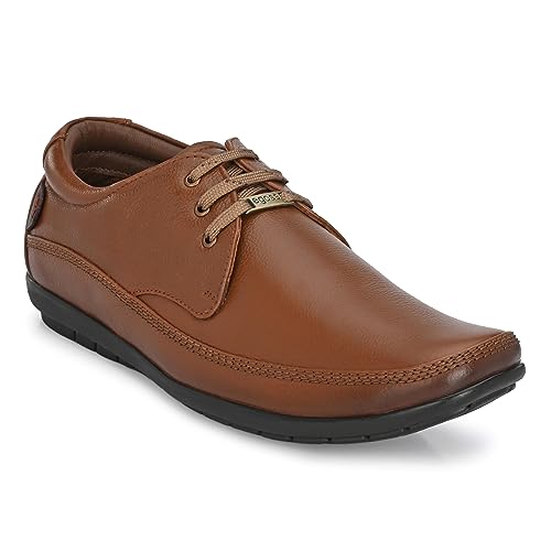 Image of egoss Premium Derby Shoes for Men | Genuine Leather | Stretch Fit | Elegant Formal Footwear | Office GS-347