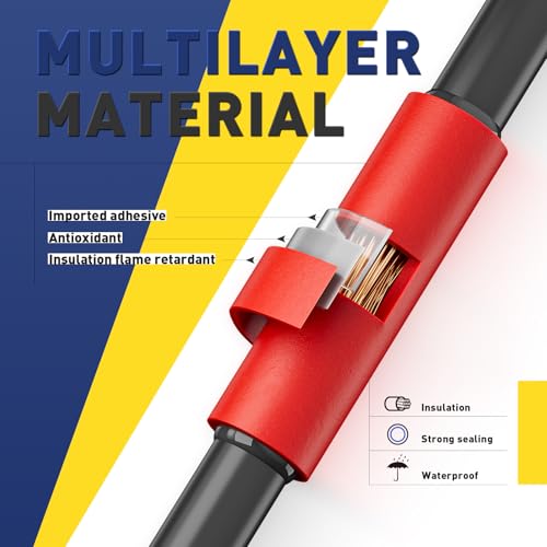 haisstronica 3:1 Heat Shrink Tubing, Shrink Ratio Adhesive Lined Marine Grade Heat Shrink Tube for Home, Automotive and Industrial (Red) 65FT 5/16inch by haisstronica - Image 5