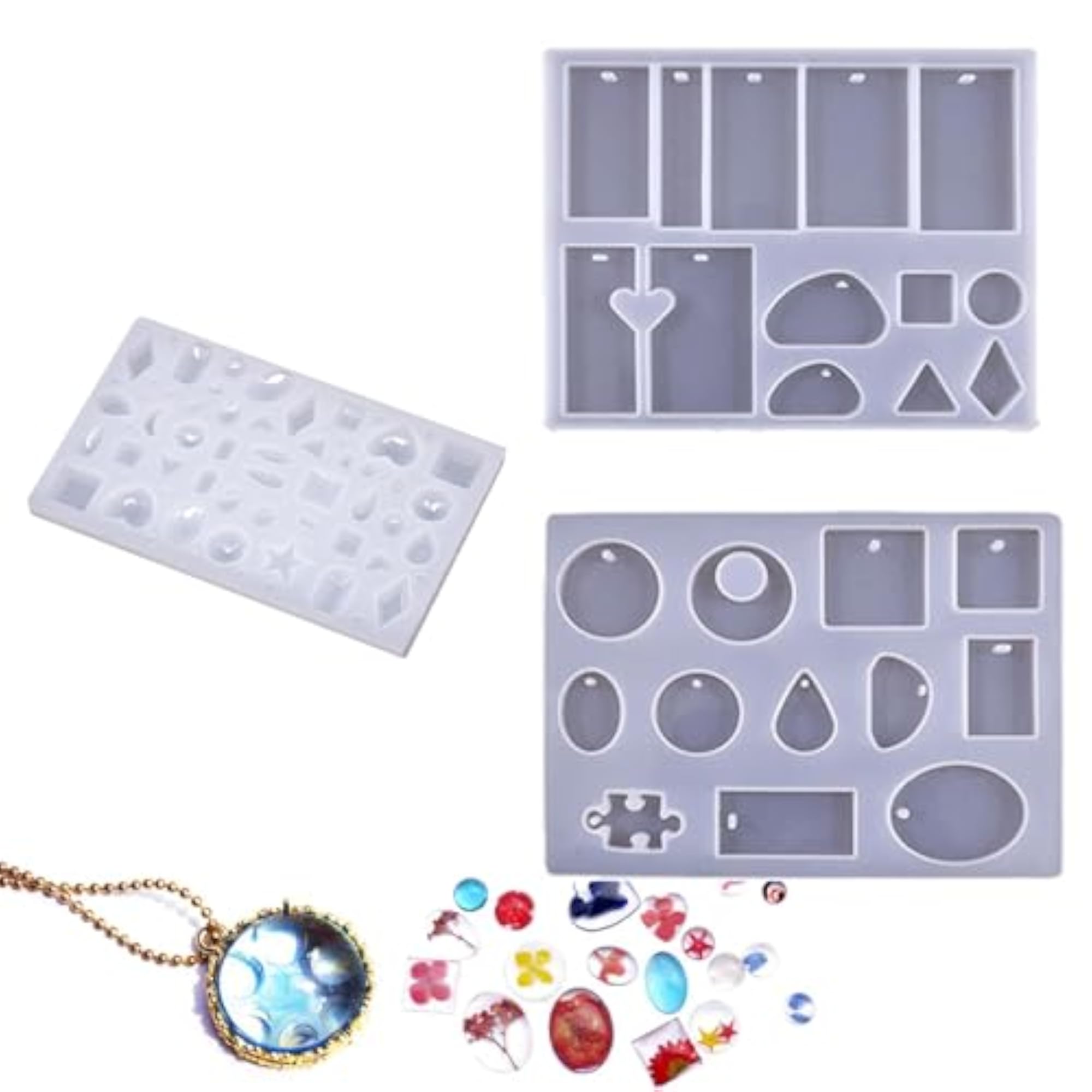 Silicone Casting Mould, 3 PCS for Pendant Making