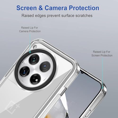 Image of NDCOM for OnePlus 12 Cover, Premium OnePlus 12 Case, Durable One Plus 12 Cover, Protective Back Cover for OnePlus 12 Transperent Back Case