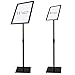 T-SIGN Adjustable Heavy Duty Pedestal Sign Holder Poster Stand, 11x17 Inch Vertical & Horizontal Sign Stand Displayed Poster Holder - Metal Base Square Sign Stands for Display, Outdoor Sign