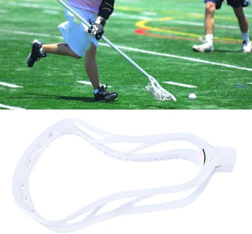 Unstrung Lacrosse Heads, Lacrosse Stick Heads Replacement Constructed from Premium Nylon for Competition Sports Training (White)