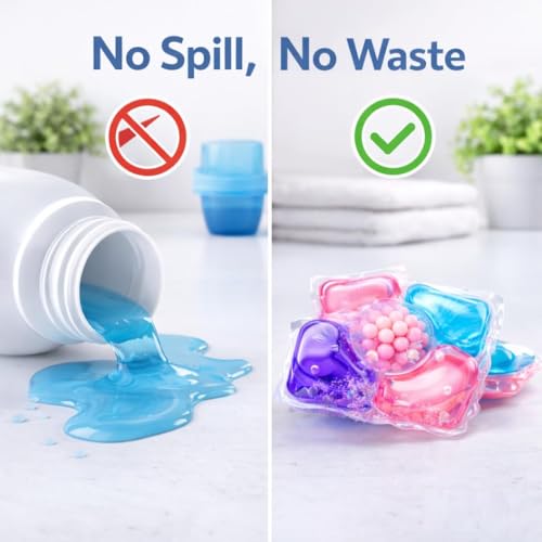 Image of ROKTRY 5-in-1 Laundry Detergent 90 Pods Bulk Pack Ultra Concentrated Washing Capsules Heavy Duty Stain Remover, Fabric Care | Control Mess-Free Liquid Pods for Front Load & Top Load Machines