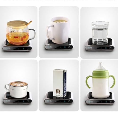 Cup Warmer - 3 Temp Settings Desk Heated Plate | Auto Shut Off Coffee Cup Heater,for Home Living Room Kitchen Workplace Travel During Lunch