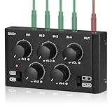 Nobsound ミニ ステレオ 4CH オーディオミキサー 超低ノイズ ホーム/スタジオ/バー ライン 小型 ミキサー MC5-BX