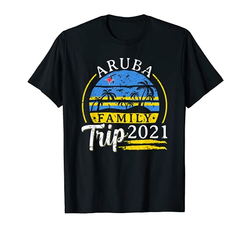 Aruba Family Trip 2021 Escapada Tropical Vacation Matching Camiseta
