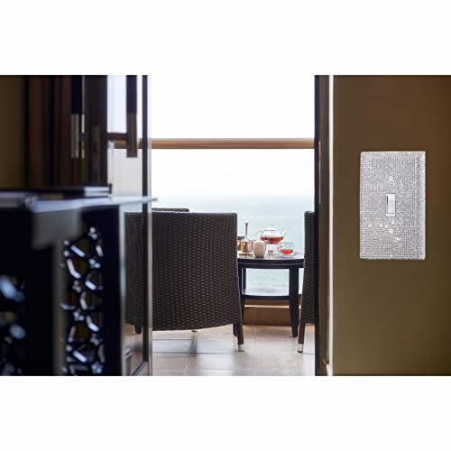 Placa de pared decorativa resistente con cristales para interruptor individual 8