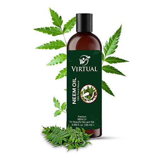 Image of VIRTUAL Pure & Natural Neem Oil For Skin, Face and Hair Care (180 ml)
