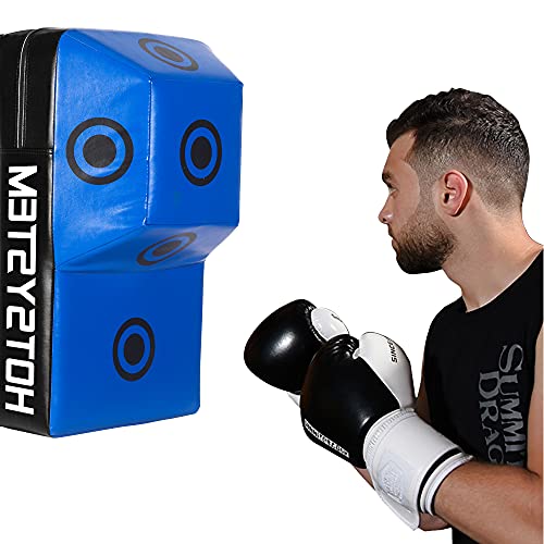 HOTSYSTEM Wall Mount Uppercut Boxing Bag Heavy Punching Bag for Muay Tai, Home Punching Workout and Gym Boxing Training, Blue