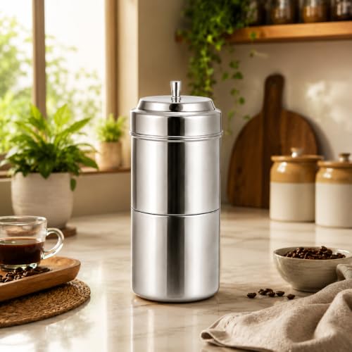 Image of VELTO Stainless Steel Coffee Filter for South Indian Filter Coffee, Coffee Decoction Maker, Filter Coffee Maker Steel, Coffee Filter for Home, 260g