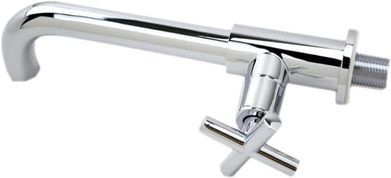 Wall Mounted Bathroom Kitchen Basin Faucet Sink Single Cold Splash Proof Pressurized Wall Bathroom Garden Mop Pool Faucet