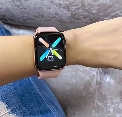 FT50 Smart Watch 1.54 Inch Full Touch Screen Bluetooth Call Push  Notifications Size 44 MM With Detachable Silicone Band For IOS \u0026 Android -  Rose Gold/Pink: Buy Online at Best Price in