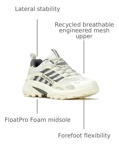 Merrell Women's Moab Speed 2 Hiking Shoe, Chalk, 5 angle 3