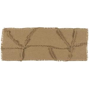 VHC Brands 18326 Burlap Natural Reverse Seam Patch Runner 13×36