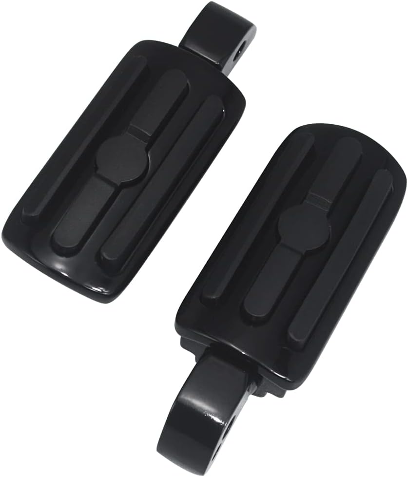 ONETK Passenger Footpegs fits for Harley Davidson Softail 2018 2019 2020 Deluxe Fat Boy Heritage Sport Glide Softail Slim Street Bob Breakout Low Rider models,Gloss Black 