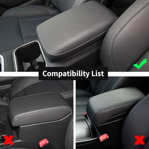 GIANT PANDA Custom Fit Center Console Armrest Cover for 2020-2025 Subaru Outback/Legacy,Waterproof Faux Leather Middle Console Cover Arm Rest Lid Cover Protector - Full Protection - Black by GIANT PANDA - Used condition - Image 3