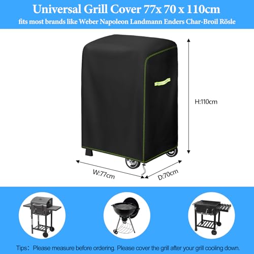 Miniatura 2 de Funda Barbacoa Exterior Impermeable, Vdisrr 420d Oxford Resistente Al Desgarro Funda Protectora Para Bbq 77 X 70 X 110 Cm, Cubierta De Barbacoa Exterior Anti-Viento Anti-Polvo Anti-Humedad Anti Uv