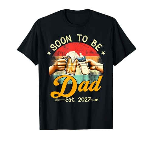 Soon to Be Dad 2027 Retro Pregnancy Announcement Dad T-Shirt