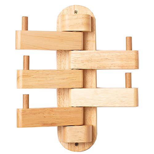 Buy ZDL Coat Rack Wall ed, Solid Wood Coat Rack Foldable Swing 5 Hooks