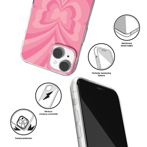 BABACO Butterfly 001 Phone Case Optimally Adapted for iPhone 14 Pink